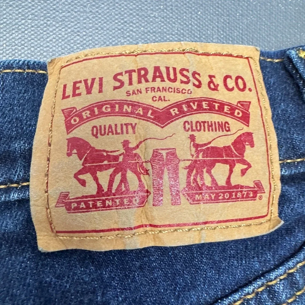 Levi's Women W27 L27 Ribcage Straight Ankle High Rise Distressed Blue Jeans Fit